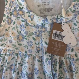 Angel Dear Kids Dress - Blue, White, and Yellow Floral